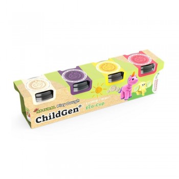 1PLASTILINA NATURAL SET  ECOCUP UNICORN 4 ud.