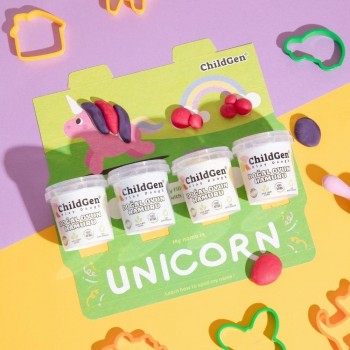 1PLASTILINA NATURAL SET  ECOCUP UNICORN 4 ud.