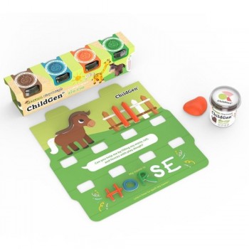 1PLASTILINA NATURAL SET ECOCUP HORSE 4 ud.