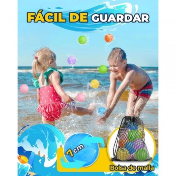 Globos agua reutilizables CLASSIC translúcidos (6 ud.+bolsa)