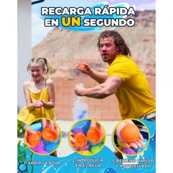 Globos agua reutilizables SOLID opacos (6 ud.+bolsa)