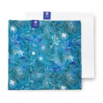 Muselina 75x75cm. SAVE THE OCEAN Pack 2 ud.