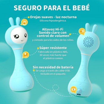 SMARTY BUNNY BLUE Sonajero interactivo - CASTELLANO