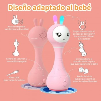 SMARTY BUNNY PINK Sonajero interactivo CASTELLANO