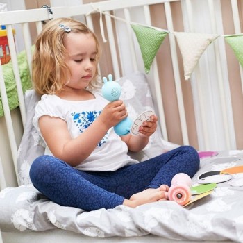 SMARTY BUNNY BLUE INTERACTIVE RATTLE - ENGLISH