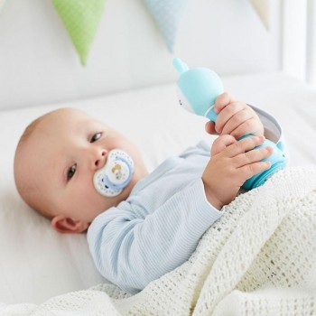 SMARTY BUNNY BLUE INTERACTIVE RATTLE - ENGLISH