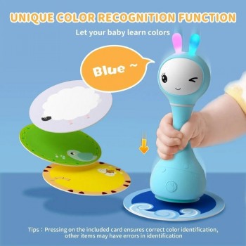 SMARTY BUNNY BLUE INTERACTIVE RATTLE - ENGLISH