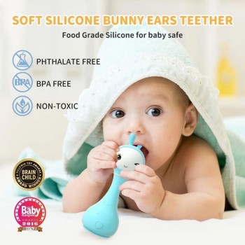 SMARTY BUNNY BLUE INTERACTIVE RATTLE - ENGLISH