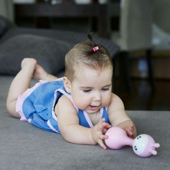 SMARTY BUNNY PINK INTERACTIVE RATTLE - ENGLISH