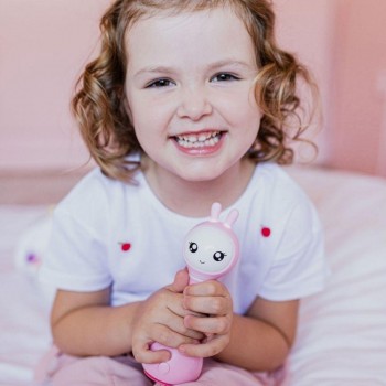 SMARTY BUNNY PINK INTERACTIVE RATTLE - ENGLISH
