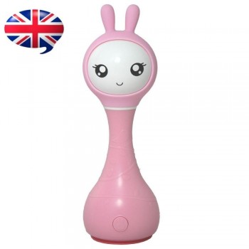 SMARTY BUNNY PINK INTERACTIVE RATTLE - ENGLISH