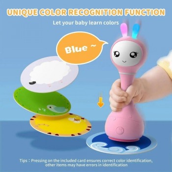 SMARTY BUNNY PINK INTERACTIVE RATTLE - ENGLISH