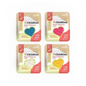 PLASTILINA NATURAL ECOPACK CON PURPURINA (4 bolsitas)