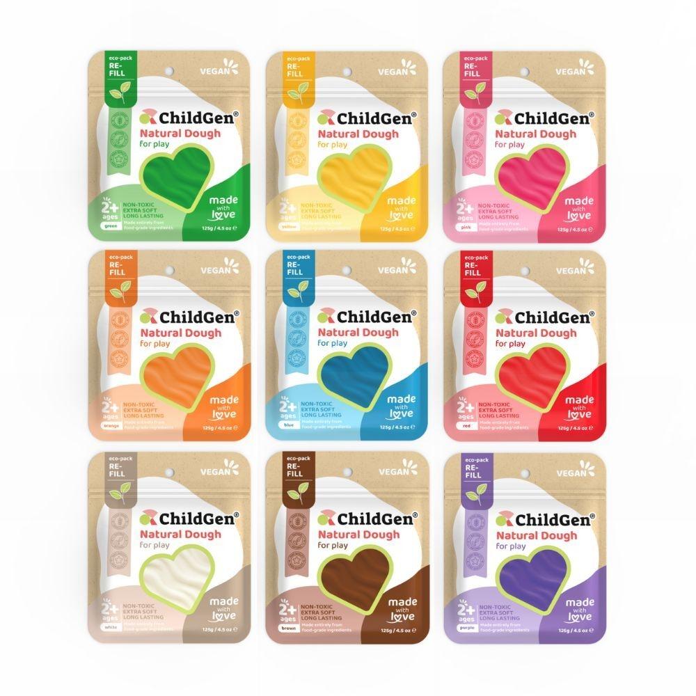 PACK 9 BOLSAS PLASTILINA NATURAL (125gr)