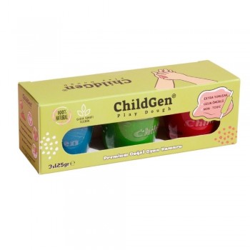PACK 3 BOTES PLASTILINA NATURAL (125 gr.) G-B-R