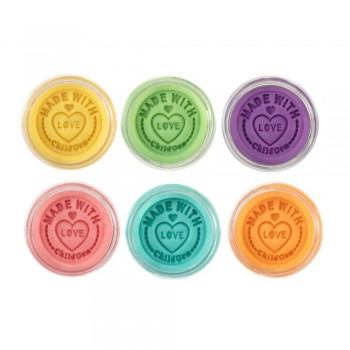PACK 6 BOTES PLASTILINA NATURAL COLOR PASTEL (125gr.)