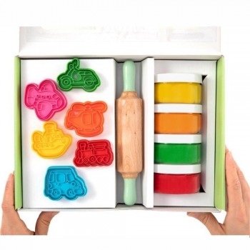 SET VEHÍCULOS PLASTILINA NATURAL + Accesorios