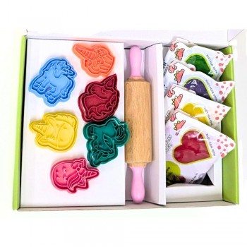 SET UNICORNIO PLASTILINA NATURAL+ ACCESORIOS