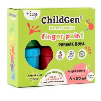 Finger Paints - 6 Box Finger Paint Set - 50ml.