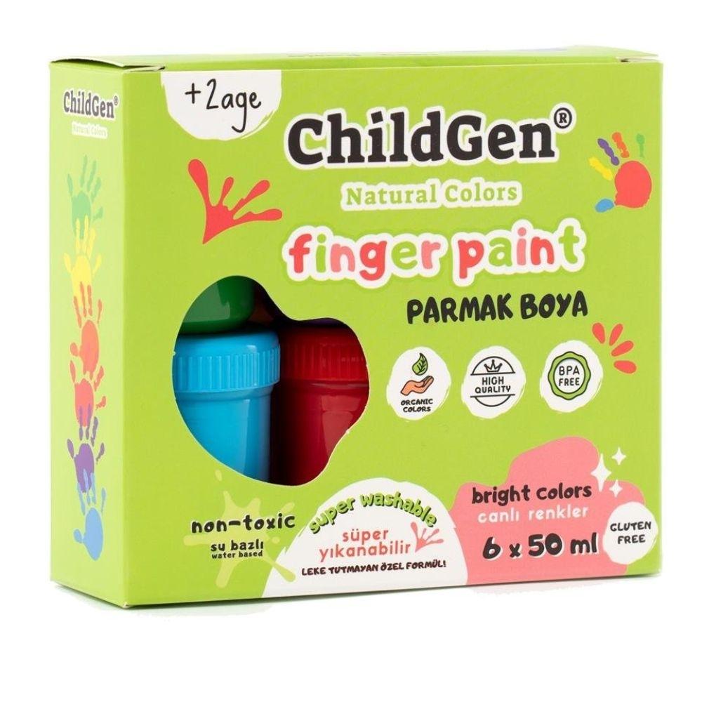 PACK 6 BOTES PINTURA DE DEDOS ORGÁNICA (50 ml.)