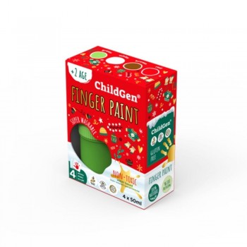 PINTURA DE DEDOS ORGÁNICA SET CHRISTMAS - 4 Botes