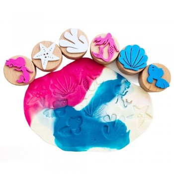 SELLOS DE MADERA SIRENA 6 ud.