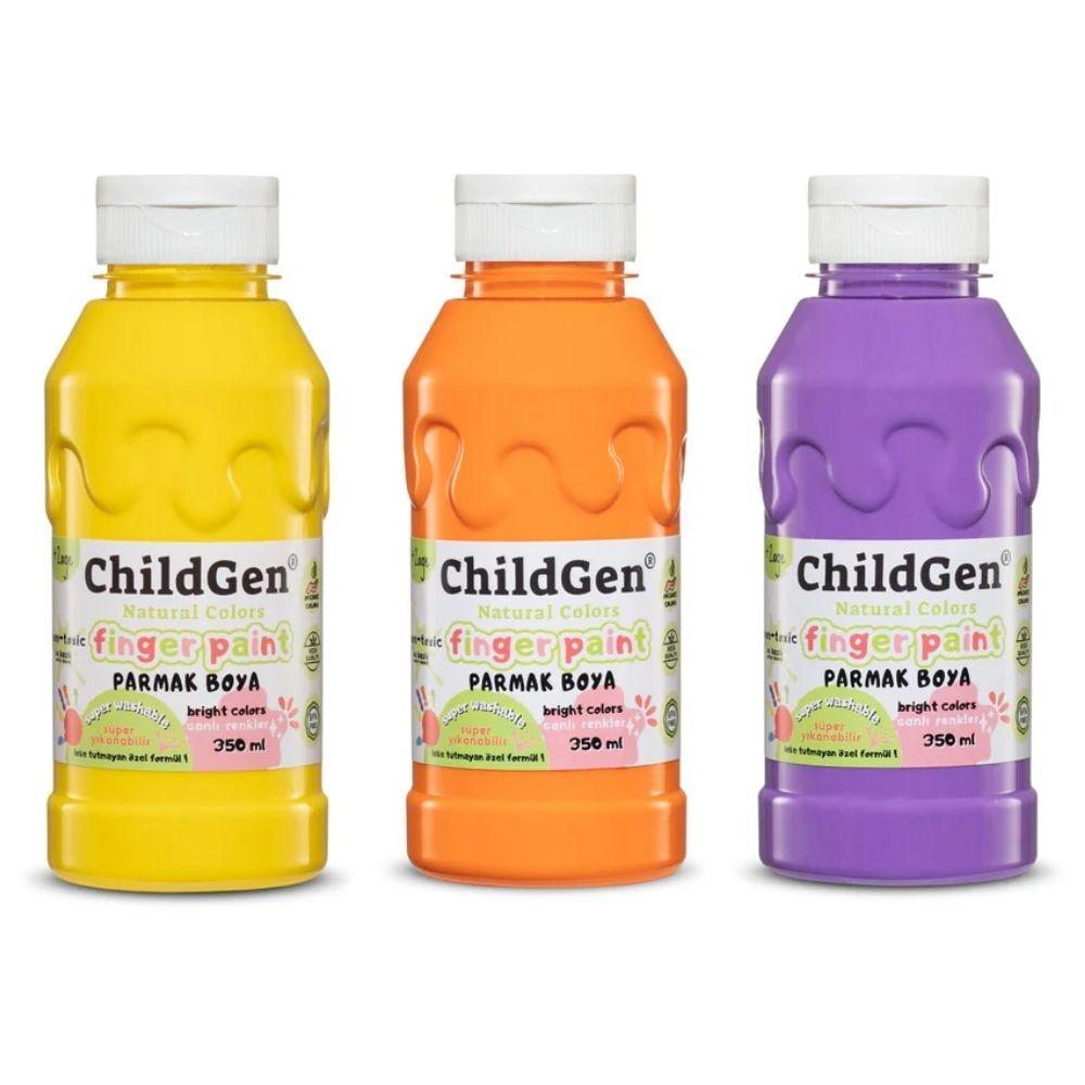 PINTURA DE DEDOS ORGÁNICA (3 botellas x 350ml.) Y-O-P