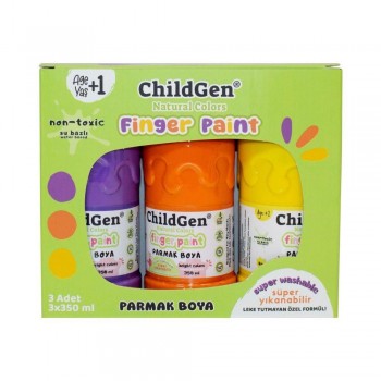 PINTURA DE DEDOS ORGÁNICA (3 botellas x 350ml.) Y-O-P