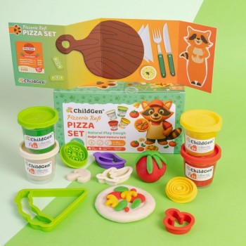 -PLASTILINA NATURAL - PAW PALS - PIZZA SET