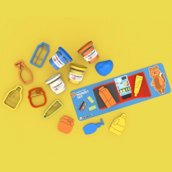 -PLASTILINA NATURAL - PAW PALS - MARKET SET