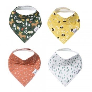 ATWOOD Bandana Bib Set 4 - Baberos