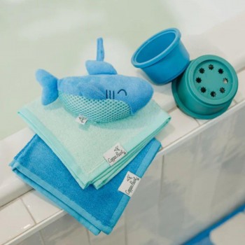 Toallas de bambú 28x28cm FINN Set 6 Bamboo Washcloth - Azul