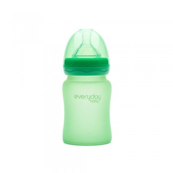 Biberón Cristal 150ml VERDE TERMOSENSIBLE