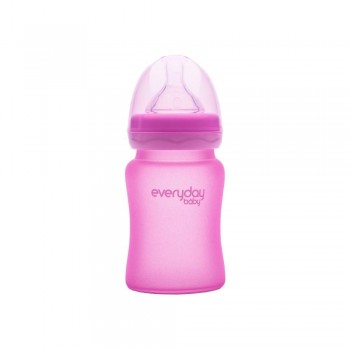 Biberón Cristal 150ml FUCSIA TERMOSENSIBLE