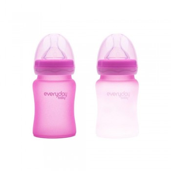Biberón Cristal 150ml FUCSIA TERMOSENSIBLE