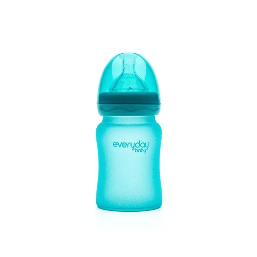 Biberón Cristal 150ml TURQUESA TERMOSENSIBLE