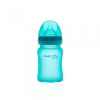 Biberón Cristal 150ml TURQUESA TERMOSENSIBLE