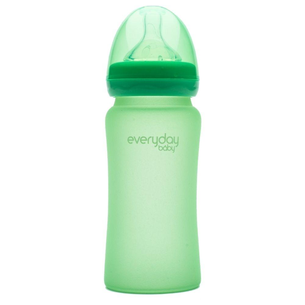Biberón Cristal 240ml VERDE TERMOSENSIBLE