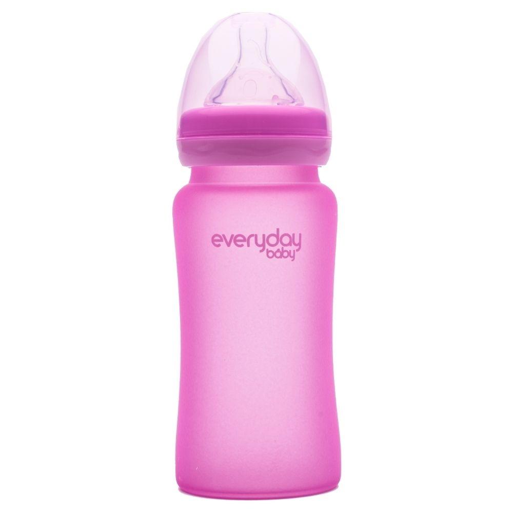 Biberón Cristal 240ml FUCSIA TERMOSENSIBLE