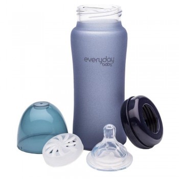 Biberón Cristal 300ml MORADO TERMOSENSIBLE