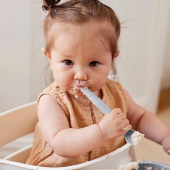 Cuchara silicona (2 ud.) GRIS