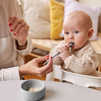 Cuchara silicona (2 ud.) GRIS