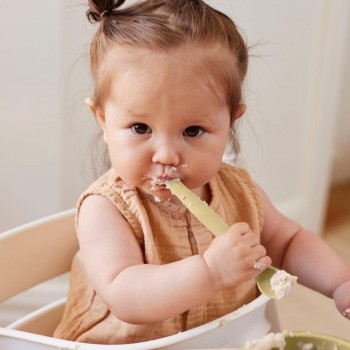 Cuchara silicona (2 ud.) SOFT YELLOW