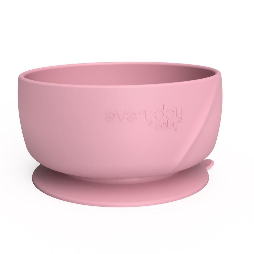 Bol silicona con ventosa ROSA - 400 ml.