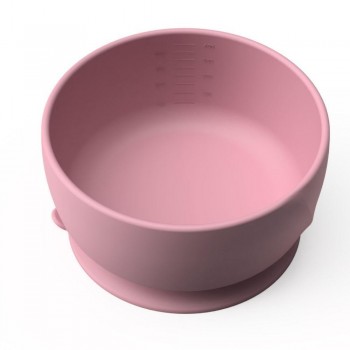 Bol silicona con ventosa ROSA - 400 ml.