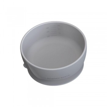 Bol silicona con ventosa GRIS - 400 ml.