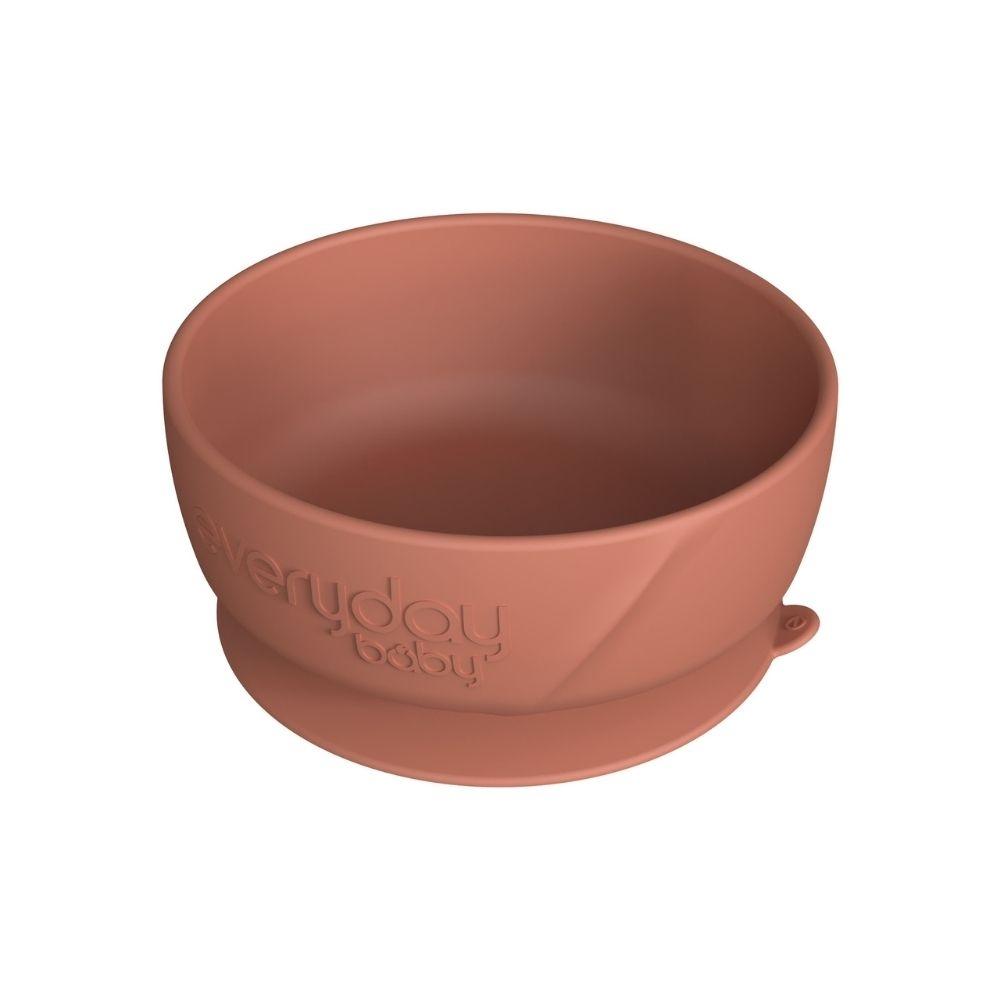 Bol silicona con ventosa NATURE RED - 400 ml.