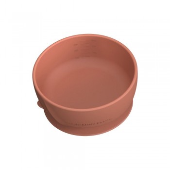 Bol silicona con ventosa NATURE RED - 400 ml.