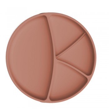Plato silicona con ventosa NATURE RED