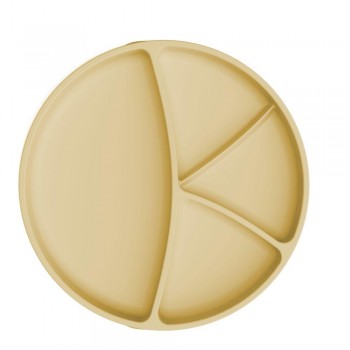 Plato silicona con ventosa SOFT YELLOW